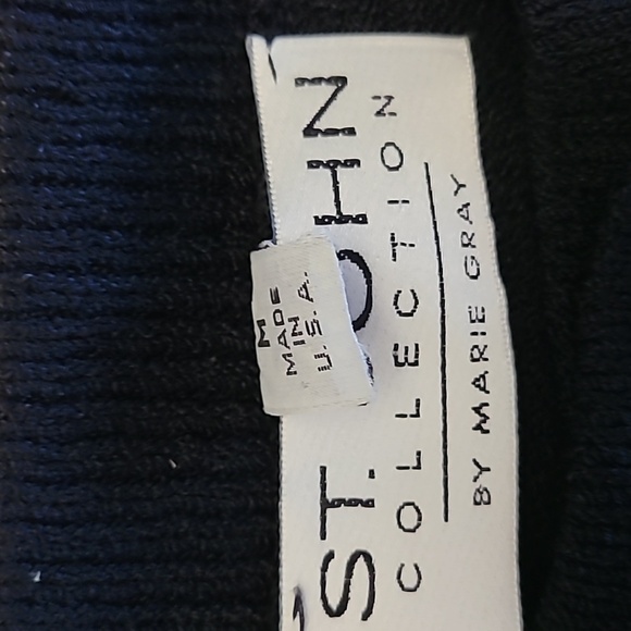 St john collection by marie gray black sweater size medium - Picture 2 of 4